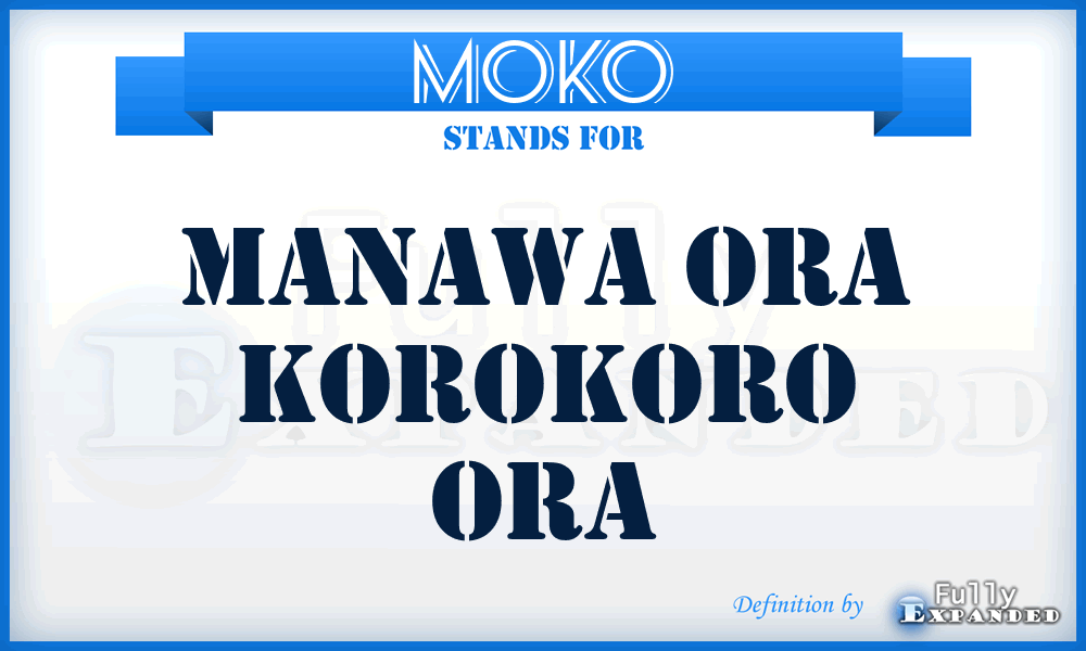 MOKO - Manawa Ora Korokoro Ora