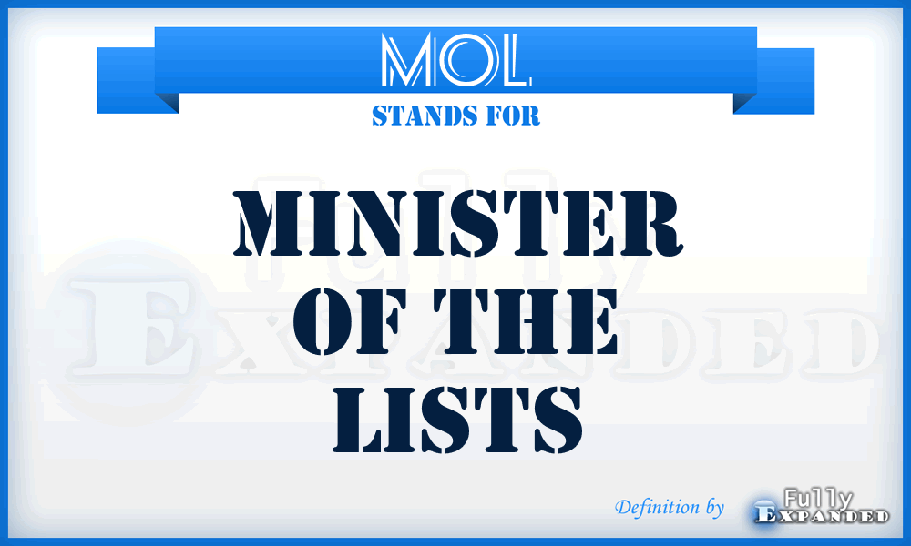 MOL - Minister Of the Lists
