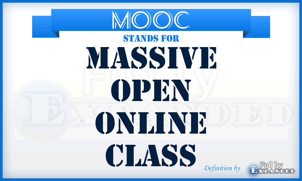 MOOC - Massive Open Online Class