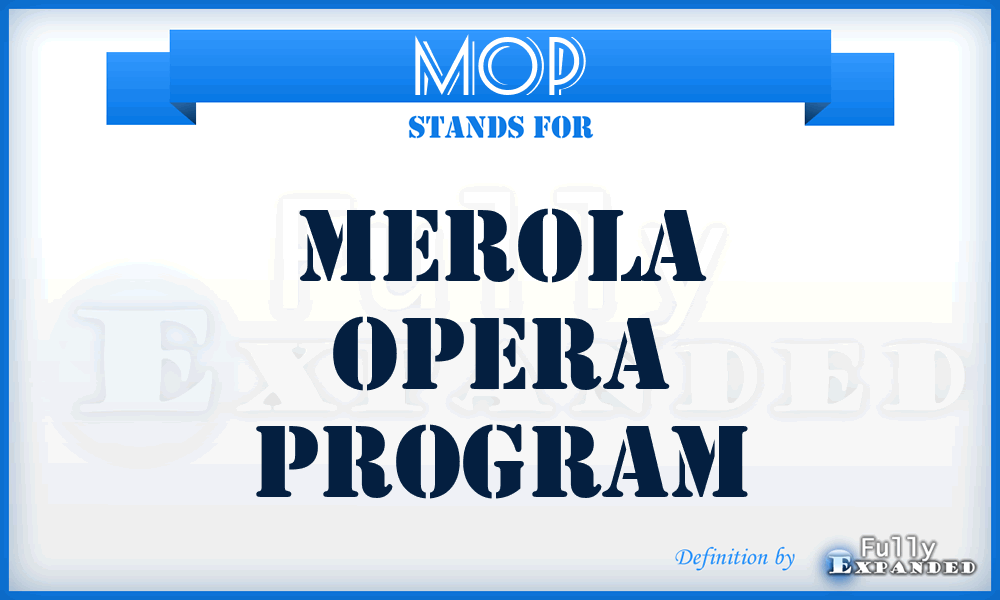 MOP - Merola Opera Program