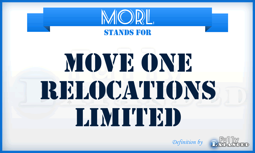 MORL - Move One Relocations Limited