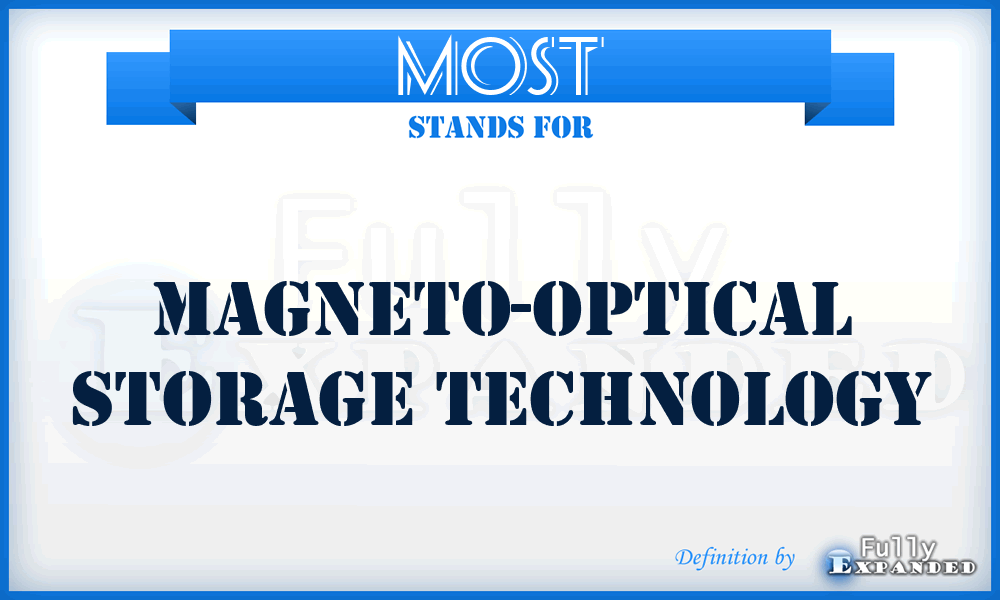 MOST - Magneto-Optical Storage Technology