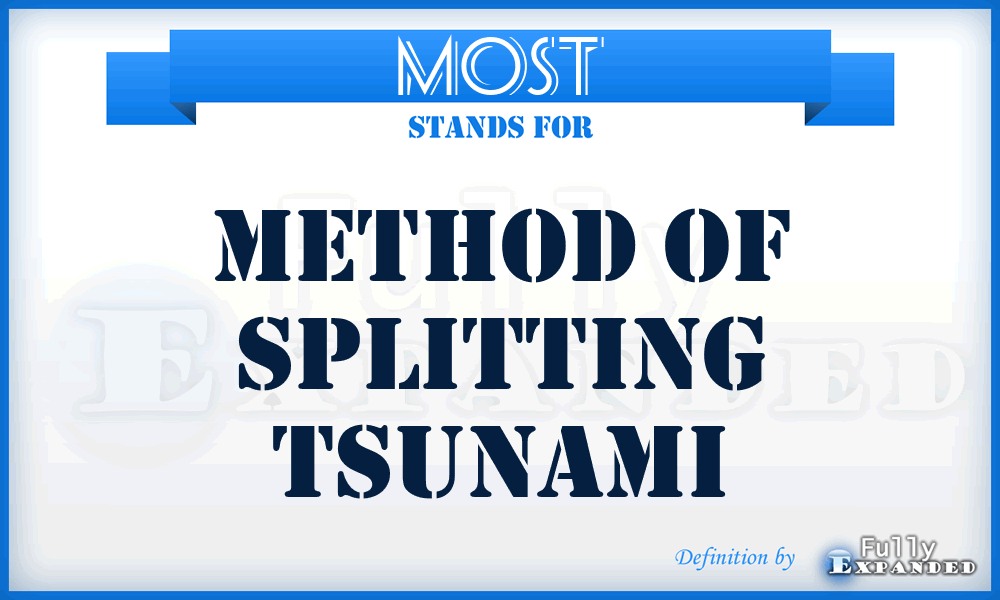 MOST - Method Of Splitting Tsunami