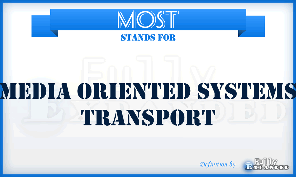 MOST - Media Oriented Systems Transport