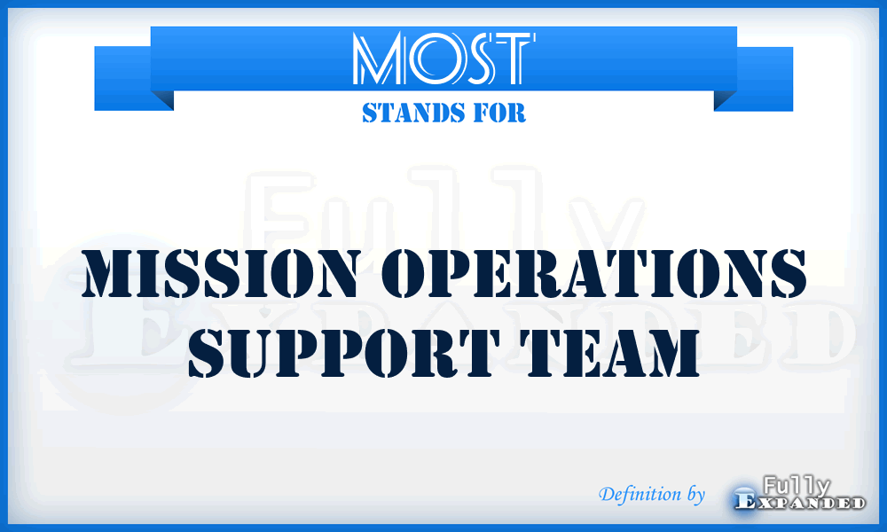 MOST - Mission Operations Support Team