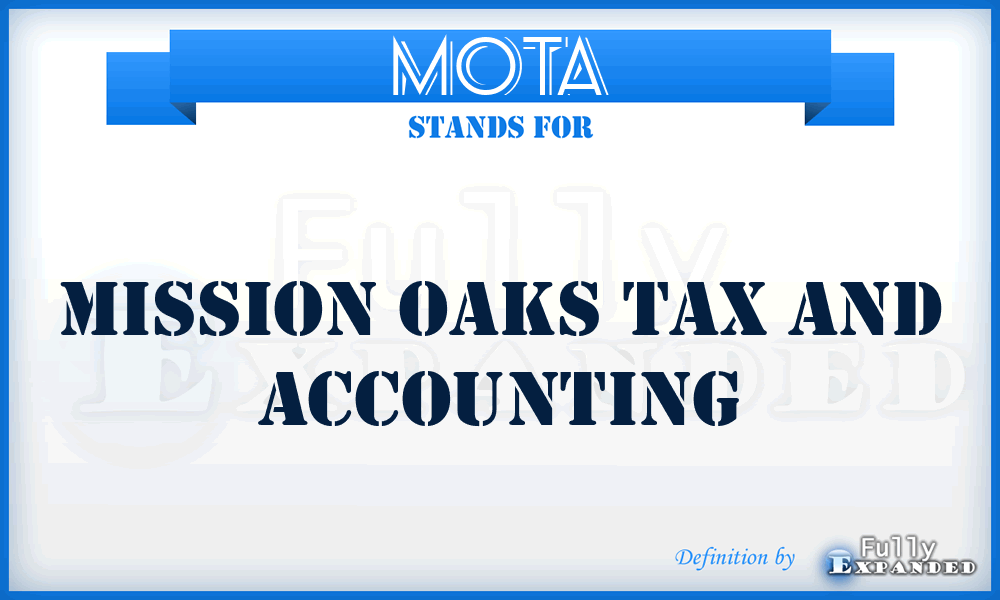 MOTA - Mission Oaks Tax and Accounting