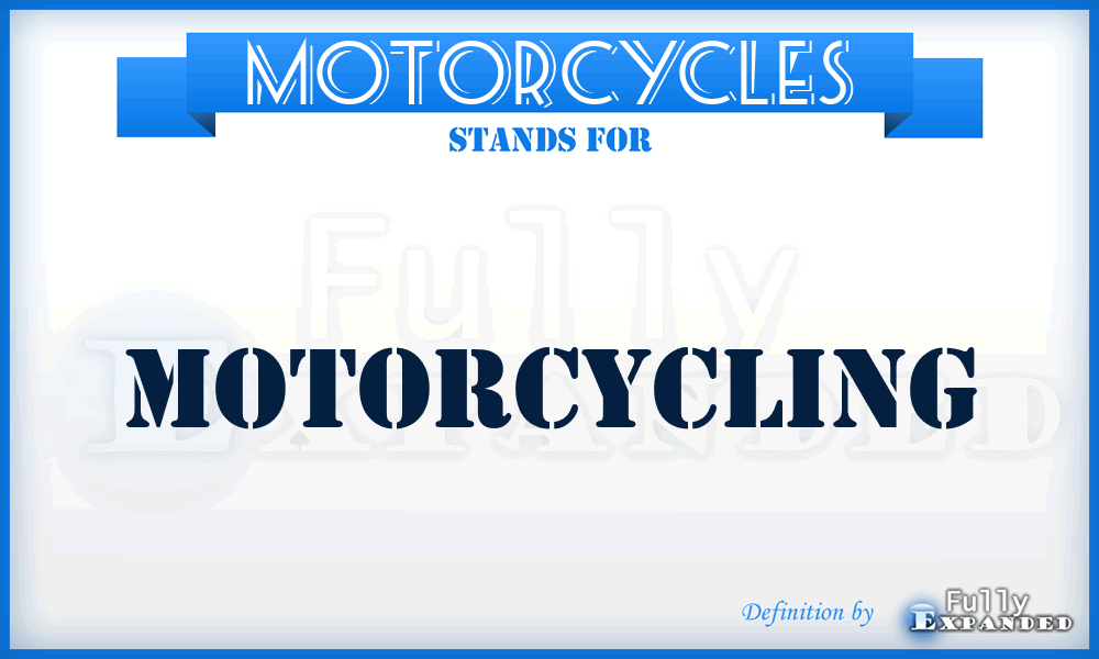 MOTORCYCLES - motorcycling