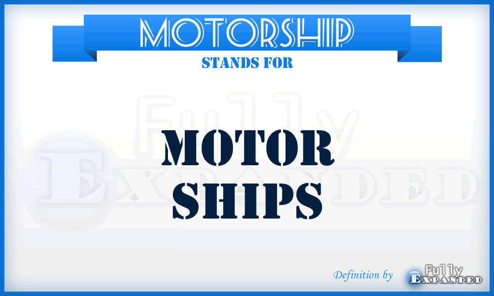MOTORSHIP - motor ships