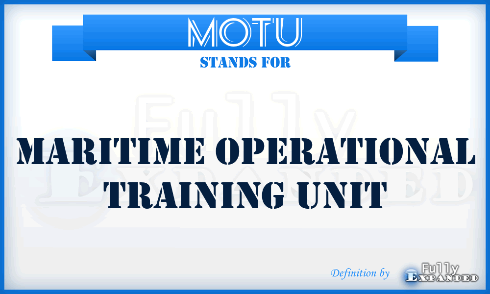 MOTU - Maritime Operational Training Unit