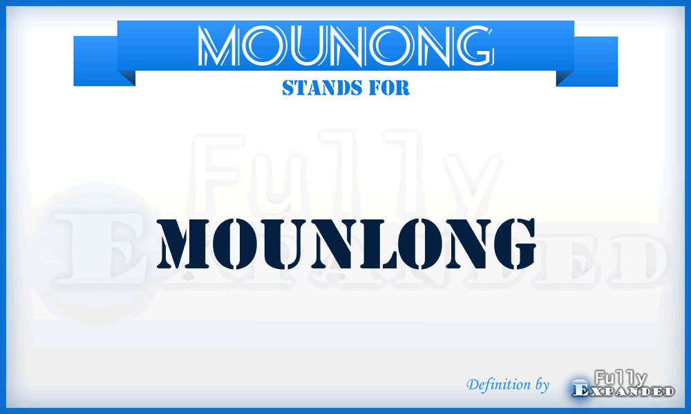 MOUNONG - Mounlong