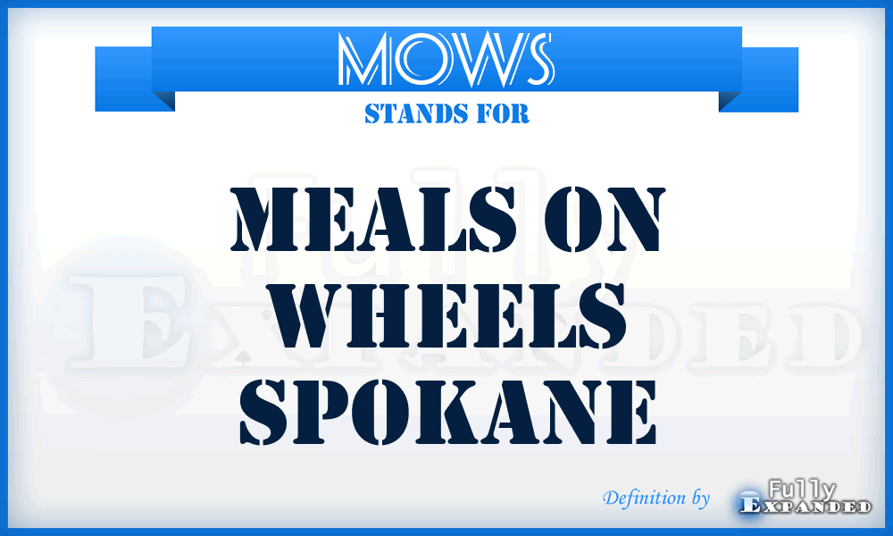 MOWS - Meals On Wheels Spokane