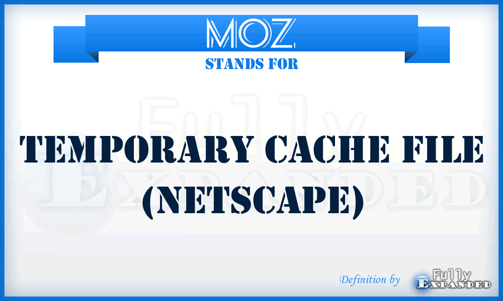 MOZ - Temporary cache file (Netscape)