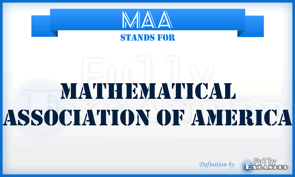 MAA - Mathematical Association of America