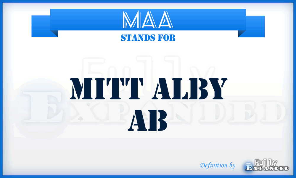 MAA - Mitt Alby Ab