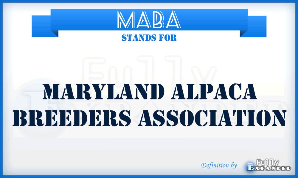 MABA - Maryland Alpaca Breeders Association