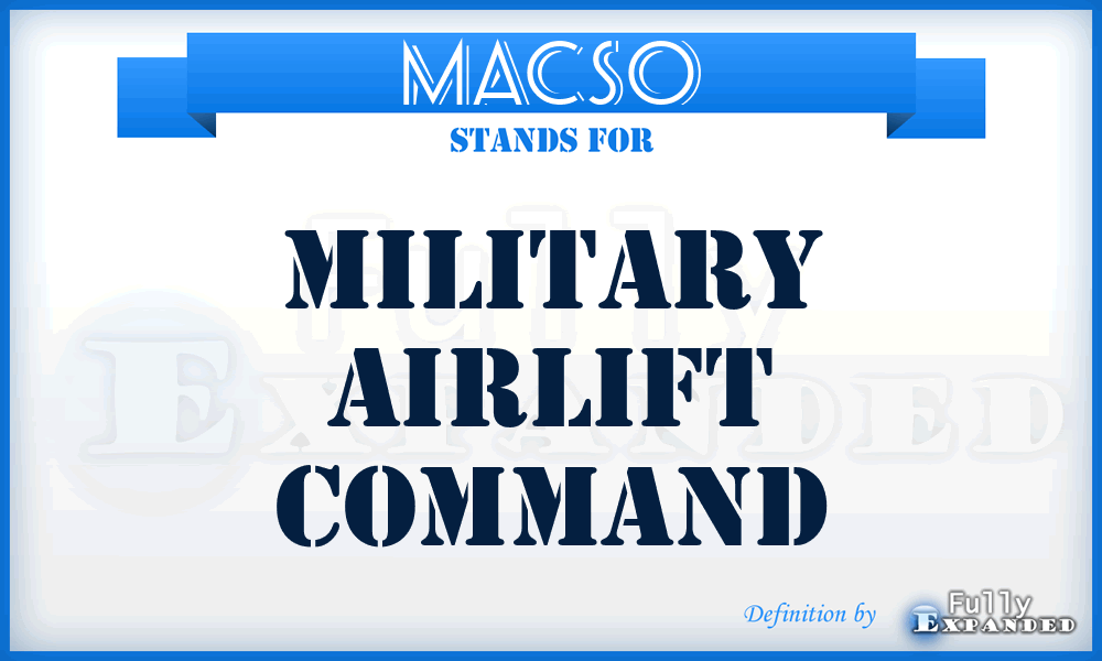 MACSO - Military Airlift Command