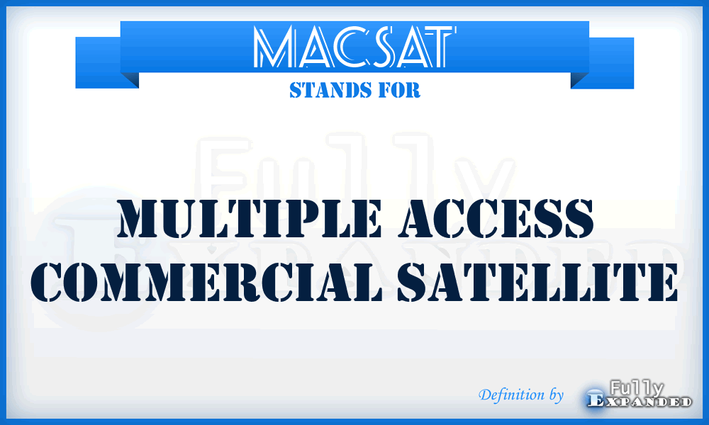 MACSAT - multiple access commercial satellite