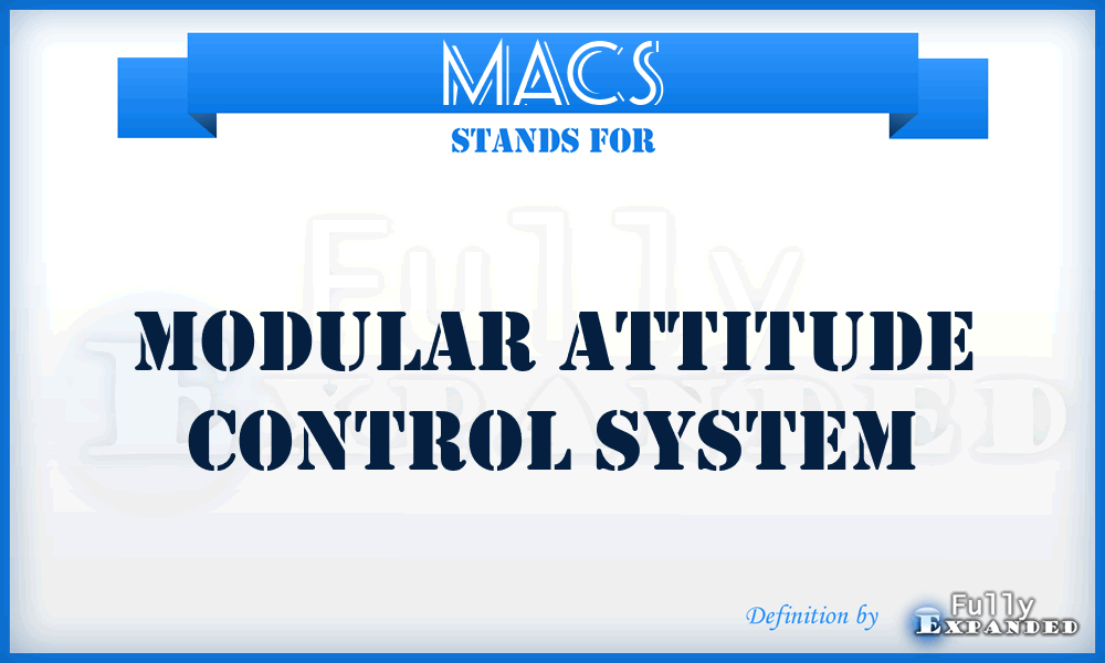 MACS - Modular Attitude Control System