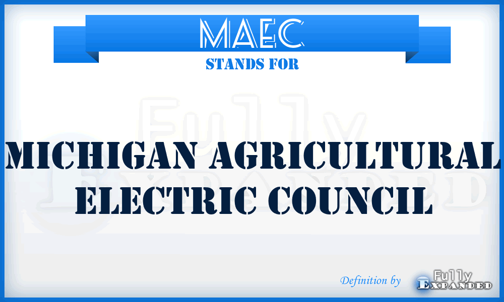 MAEC - Michigan Agricultural Electric Council