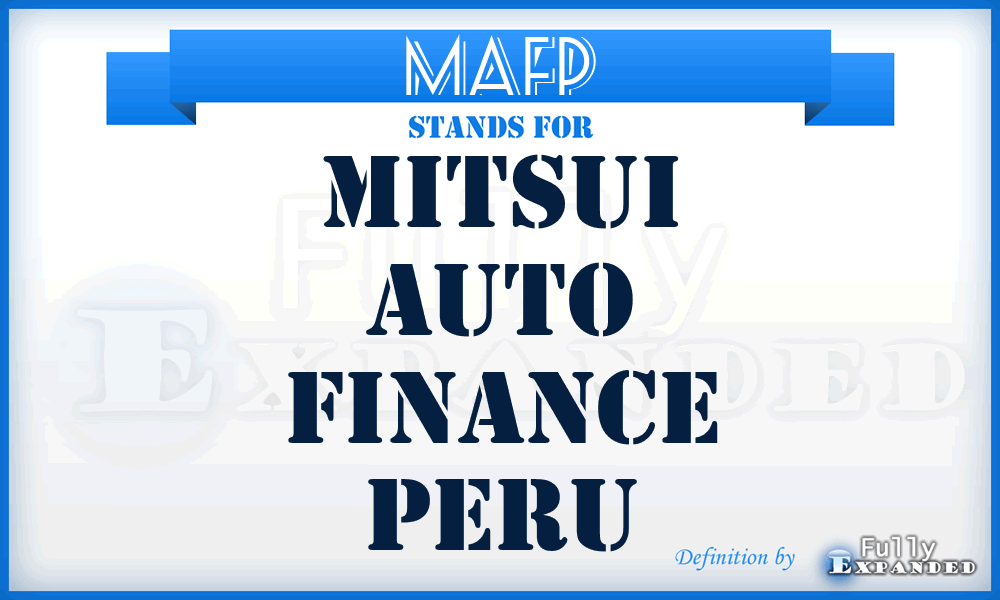 MAFP - Mitsui Auto Finance Peru