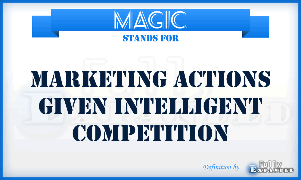 MAGIC - Marketing Actions Given Intelligent Competition