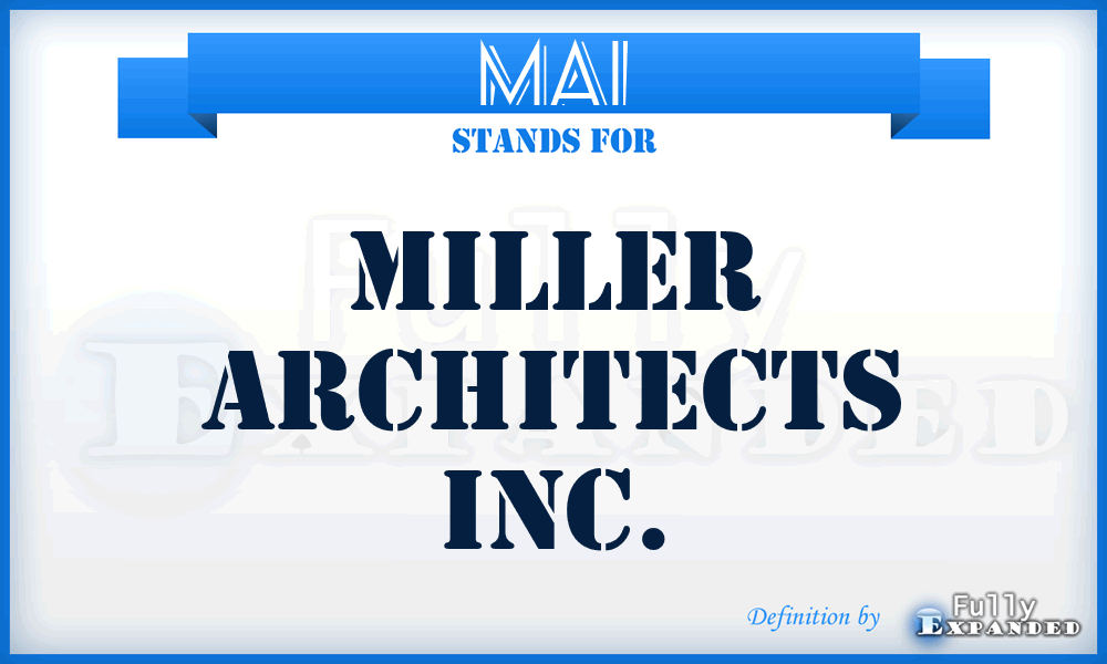 MAI - Miller Architects Inc.