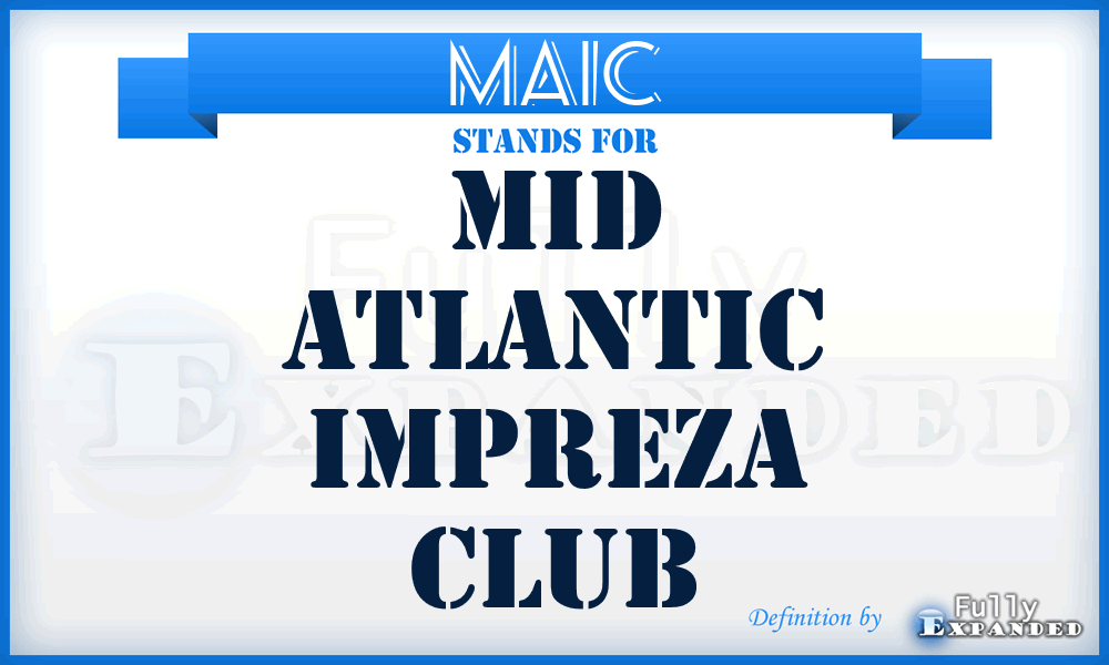 MAIC - Mid Atlantic Impreza Club