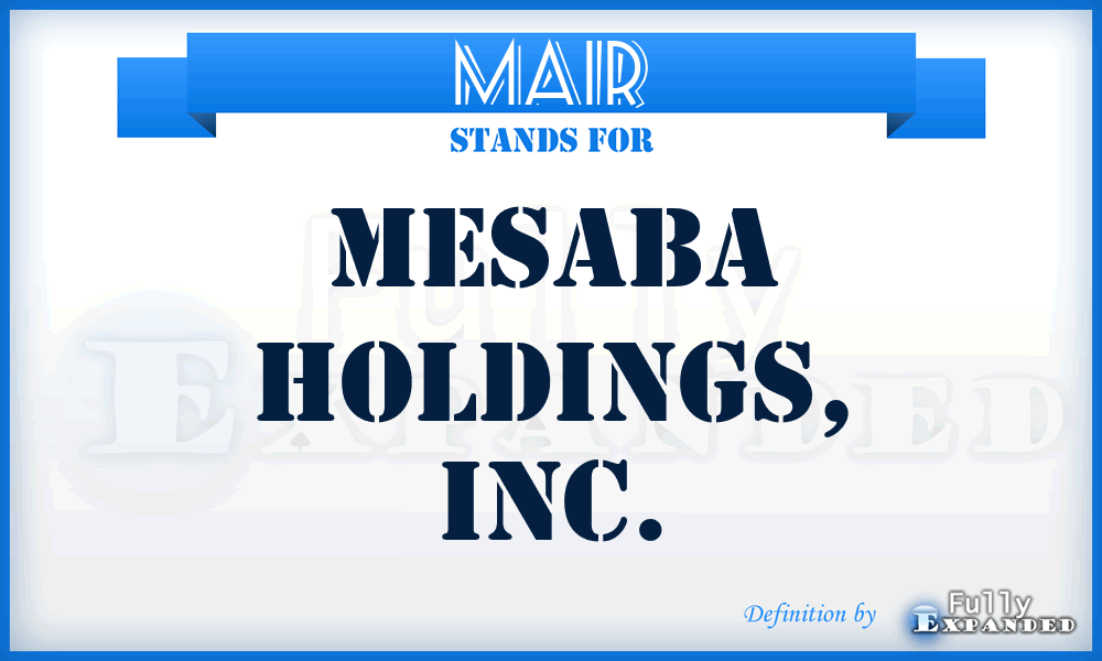 MAIR - Mesaba Holdings, Inc.