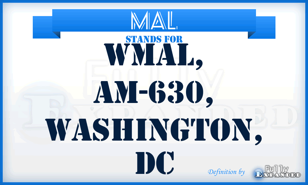 MAL - WMAL, AM-630, Washington, DC