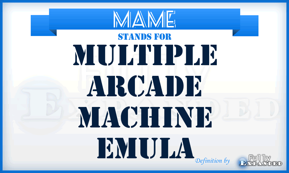 MAME - Multiple Arcade Machine Emula