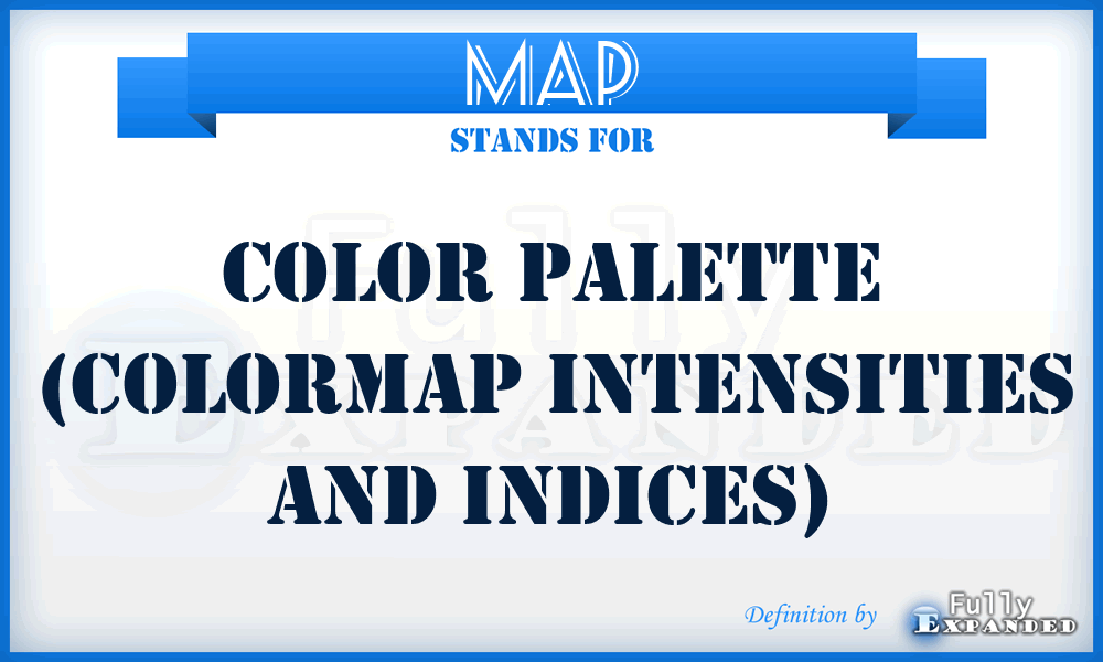 MAP - Color palette (colormap intensities and indices)