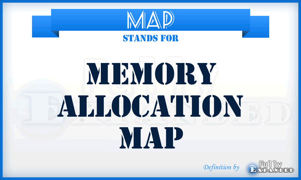 MAP - memory allocation map
