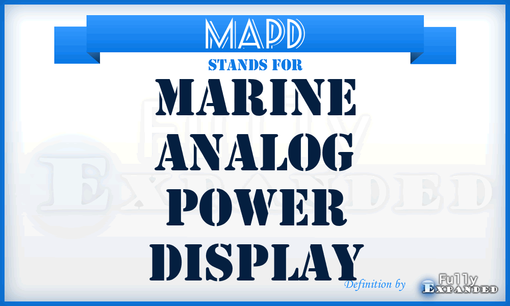 MAPD - Marine Analog Power Display