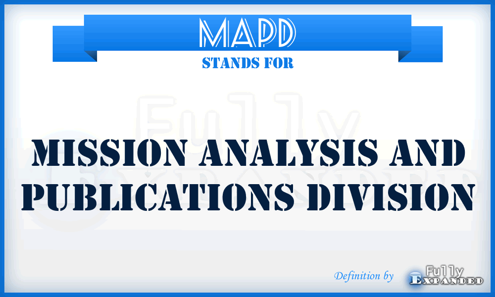 MAPD - Mission Analysis and Publications Division