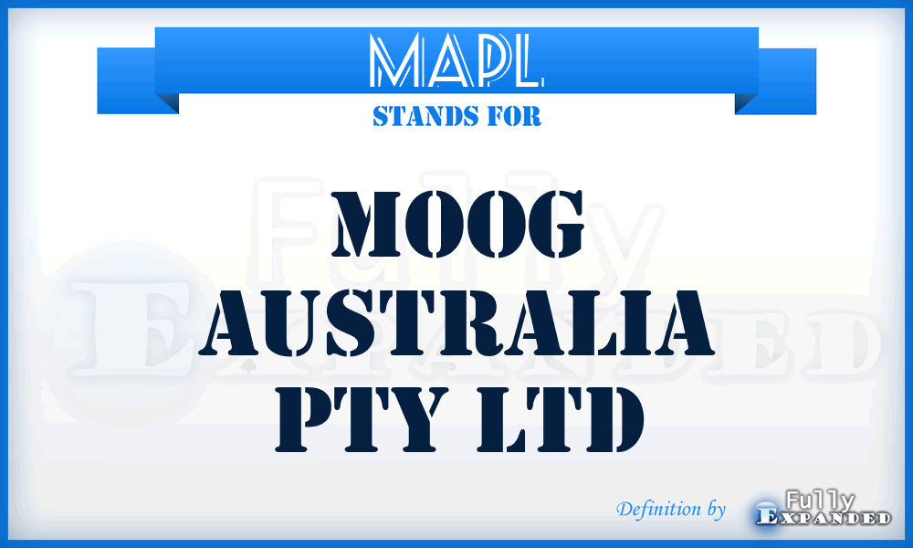 MAPL - Moog Australia Pty Ltd