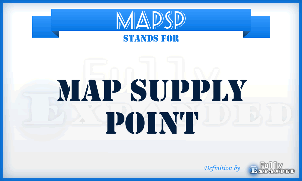 MAPSP - Map Supply Point