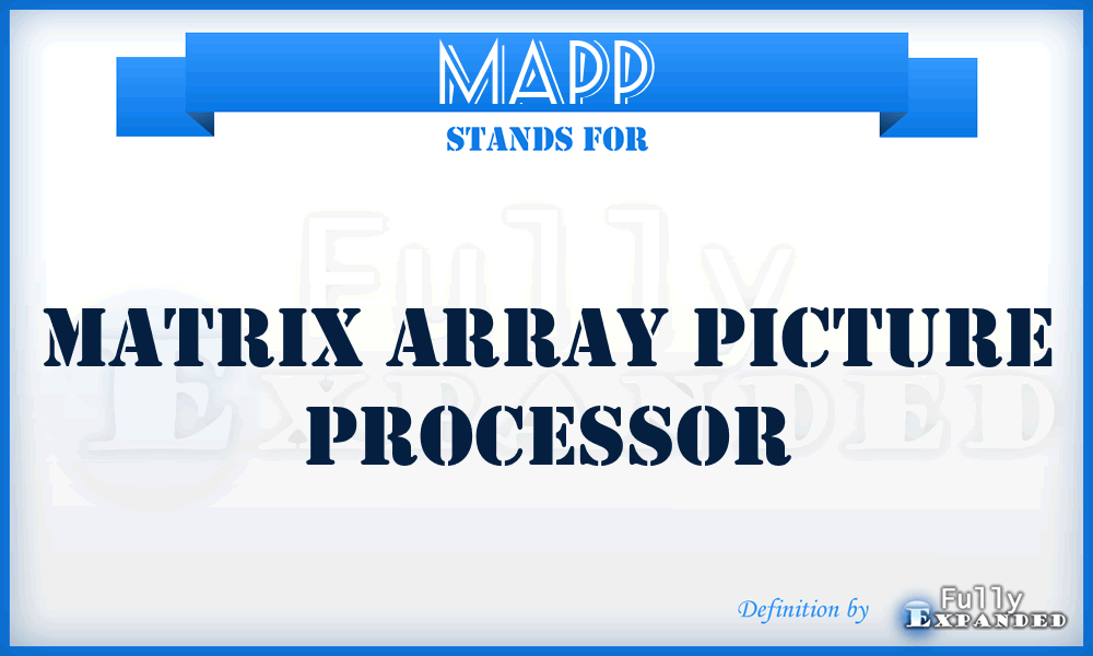 MAPP - Matrix Array Picture Processor