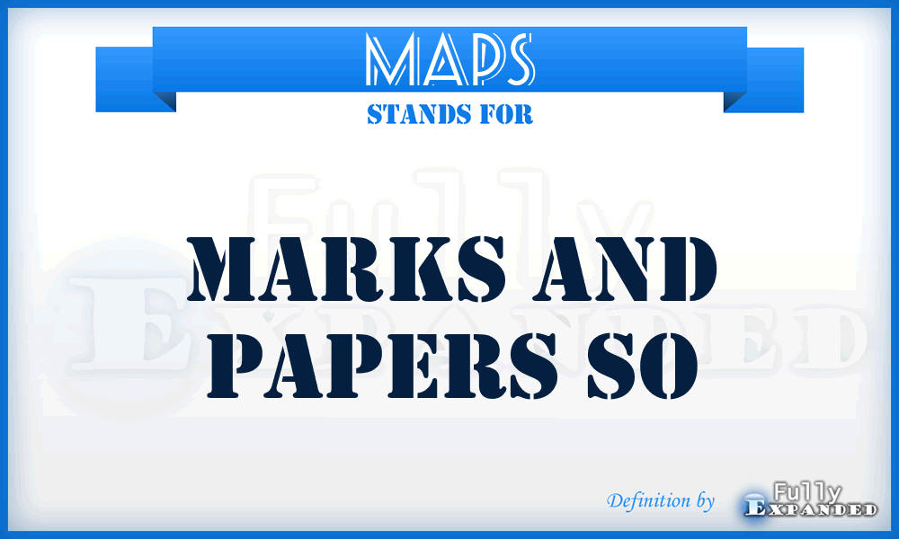 MAPS - Marks And Papers So