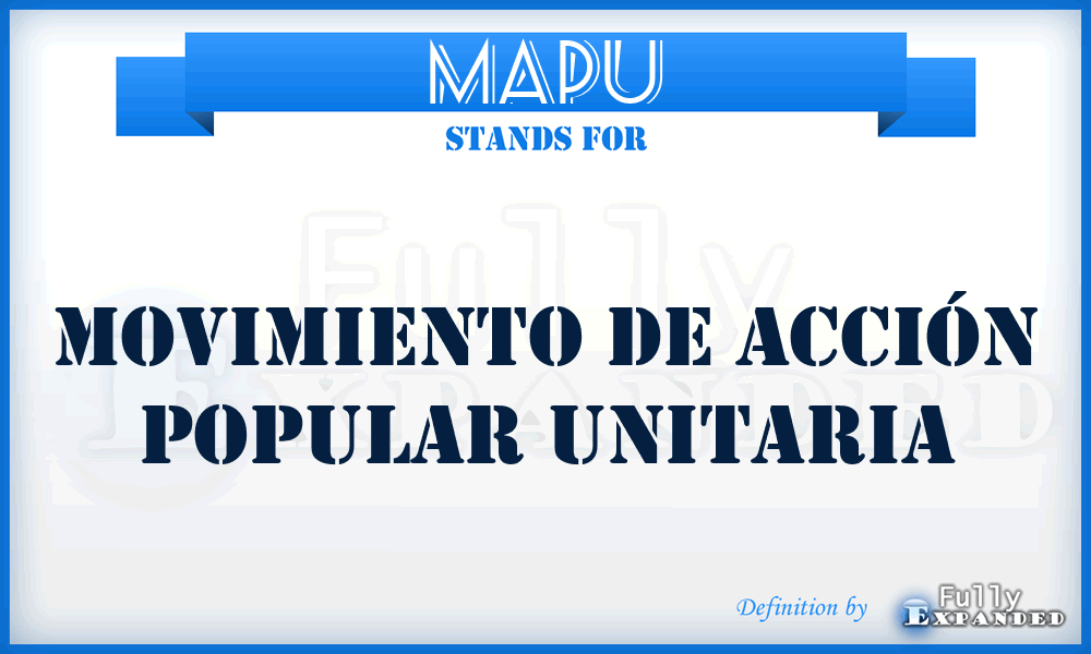 MAPU - Movimiento de Acción Popular Unitaria