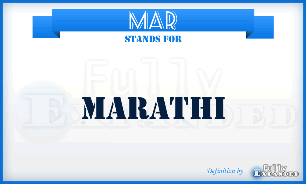 MAR - Marathi