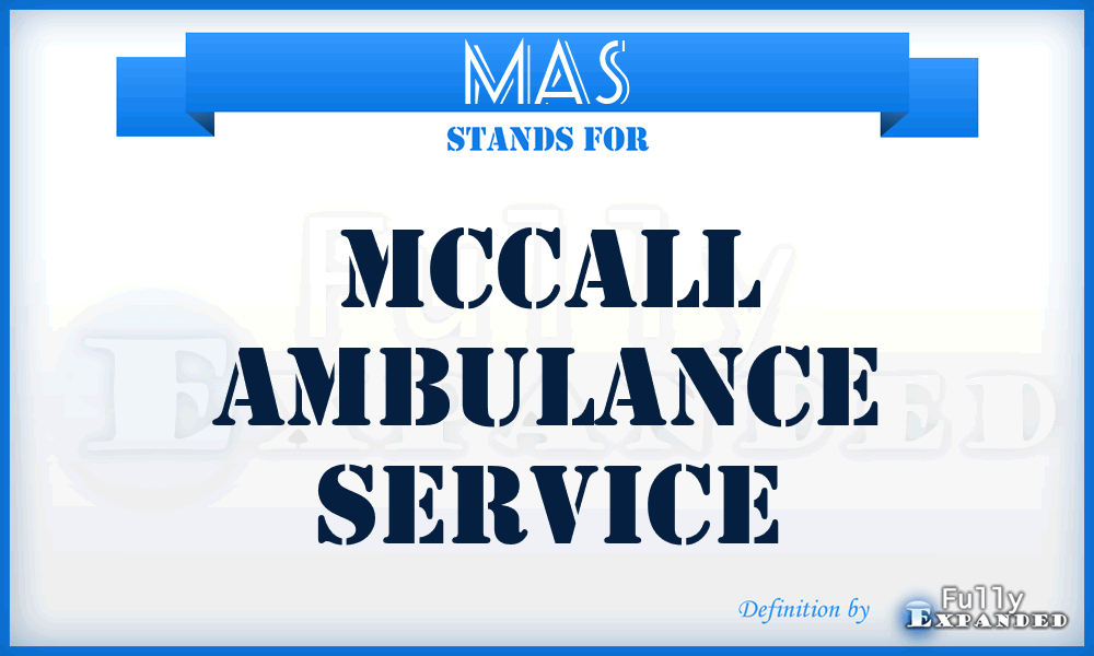 MAS - Mccall Ambulance Service