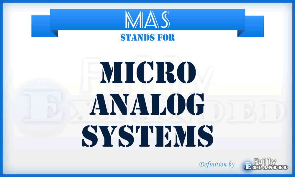 MAS - Micro Analog Systems