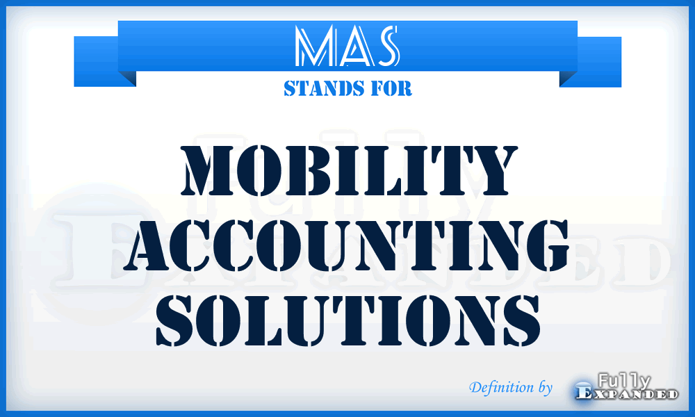 MAS - Mobility Accounting Solutions