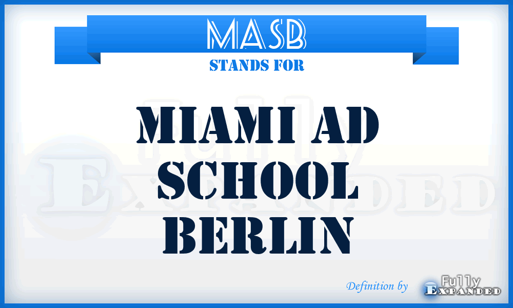 MASB - Miami Ad School Berlin