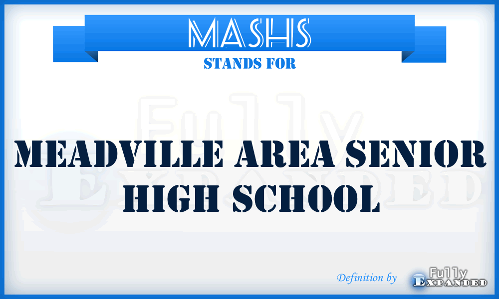 MASHS - Meadville Area Senior High School