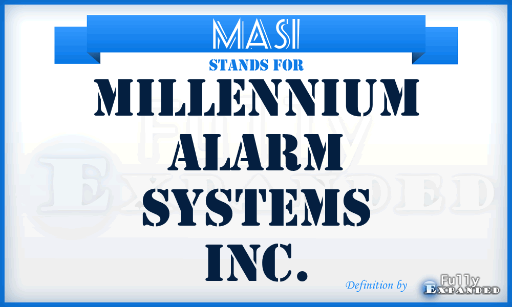 MASI - Millennium Alarm Systems Inc.