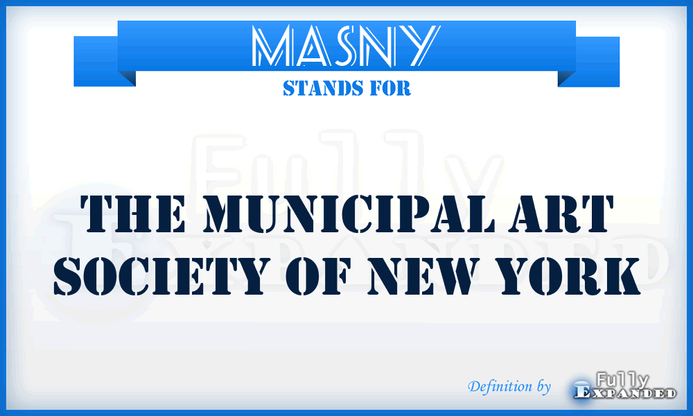 MASNY - The Municipal Art Society of New York