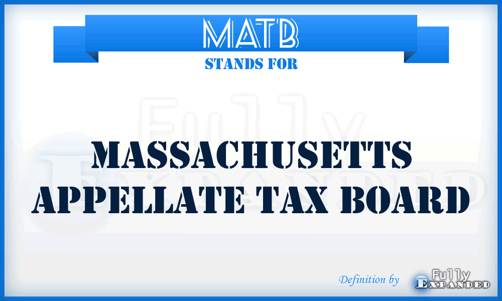 MATB - Massachusetts Appellate Tax Board