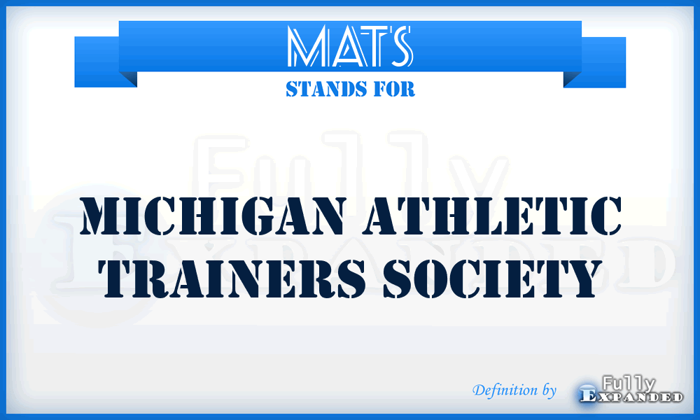 MATS - Michigan Athletic Trainers Society