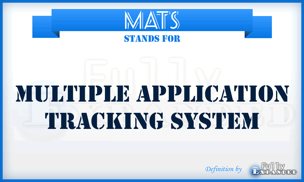 MATS - Multiple Application Tracking System